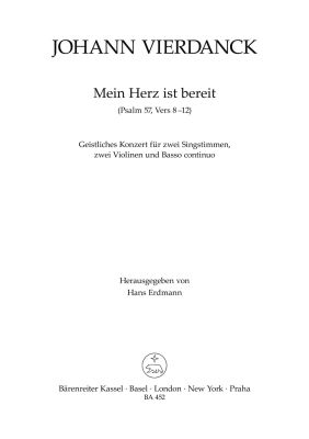 Mein Herz ist bereit (Score & Parts)