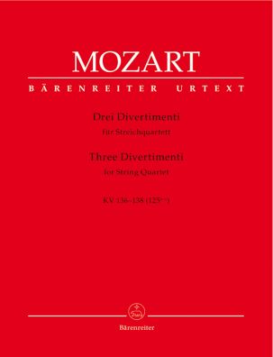 Three Divertimenti for String Quartet (K.136-138)