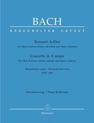 Concerto for Oboe d'Amore (Oboe) in A major (after BWV 1055) (Oboe & Piano)