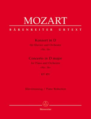 Concerto for Piano No.16 in D major (K.451) (Piano Reduction)