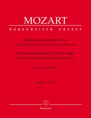 Sinfonia concertante for Oboe, Clarinet, Horn, Bassoon in E-flat major (K.297b) (Full Score)
