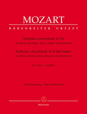 Sinfonia concertante for Oboe, Clarinet, Horn, Bassoon in E-flat major (K.297b) (Solo Parts & Piano)