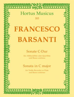 Sonata Op.1 No.2 in C major for Recorder and Basso Continuo