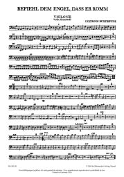 Befiehl dem Engel, dass er komm (Command the Angels, that they come) (BuxWV 10) (Cello/Bass)