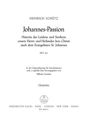Saint John Passion (SWV 481) Choral Score