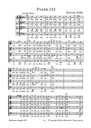 Psalm 122: Ich Freue Mich Des (SWV 26) Capell Chorus II
