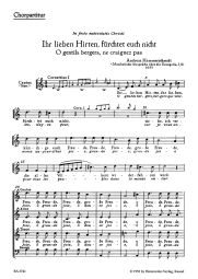 Ihr lieben Hirten, fürchtet euch nicht - O gentils bergers, ne craignez pas (Choral Score)