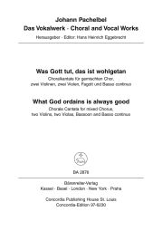 Was Gott Tut, Das Ist Wohlgetan (What God Ordains is Always Good) Score
