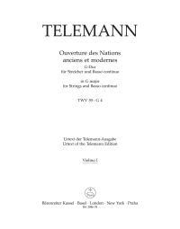 Overture Des Nations Anciens et Modernes (TWV 55: G4) Violin I