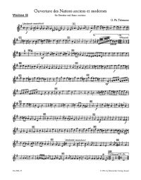 Overture Des Nations Anciens et Modernes (TWV 55: G4) Violin II