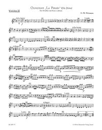 Overture in G: La Putain (TWV 55: G1) Violin II