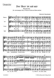 Der Herr ist mit mir (BuxWV 15) (Choral Score)