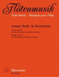 Sonata for three Flutes (Oboes, Violins) and Basso continuo in G minor Op/34/1 (Score & Parts)