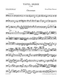Overture and Conclusion for 2 Flutes, Strings & Basso continuo in E minor (TWV 55:e1) (Cello)