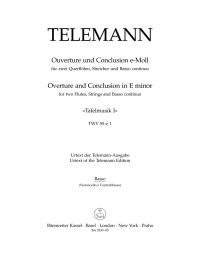 Overture and Conclusion for 2 Flutes, Strings & Basso continuo in E minor (TWV 55:e1) (Bass)