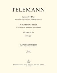 Concerto in F major for 3 Violins (TWV 53:F1) (Cello/Bass)