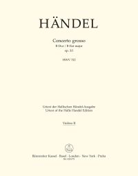 Concerto grosso in B-flat major Op.3/1 (HWV 312) (Violin II)