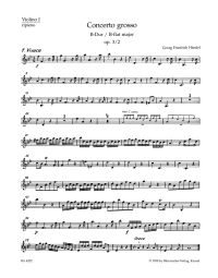 Concerto grosso in B-flat major Op.3/2 (HWV 313) (Violin I)