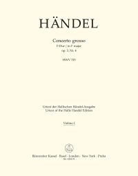 Concerto grosso in F major Op.3/4 (HWV 315) (Violin I)