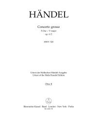 Concerto grosso in F major Op.6/2 (HWV 320) (Oboe II)