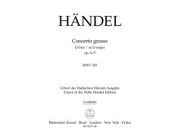 Concerto grosso in D major Op.6/5 (HWV 323) (Cembalo)