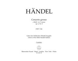 Concerto grosso in C minor Op.6/8 (HWV 326) (Cembalo)