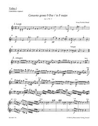 Concerto grosso in F major Op.6/9 (HWV 327) (Violin I)