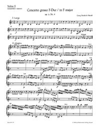 Concerto grosso in F major Op.6/9 (HWV 327) (Violin II)