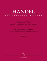 Trio Sonata in F major for two Treble Recorders & Basso continuo (HWV 405)