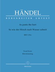 As Pants The Hart (HWV 251e) (Vocal Score)