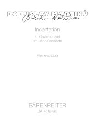 Incantation. Concerto for Piano No.4 (Piano Reduction)