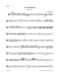 Concertante for Oboe, Bassoon, Violin, and Violoncello (Hob.I:105) (Viola)