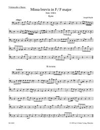 Missa brevis in F major (Hob XXII:1) (Cello/Bass)