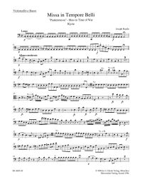 Missa in Tempore Belli (Hob.XXII:9) (Mass in Time of War) (Cello/Bass)