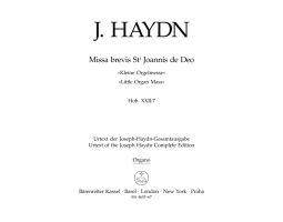 Missa brevis Sancti Joannis de Deo (Little Organ Mass) (Hob.XXII:7) (Organ)
