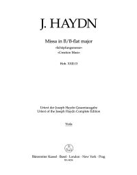 Creation Mass in B Flat (Hob.XXII:13) (Viola)