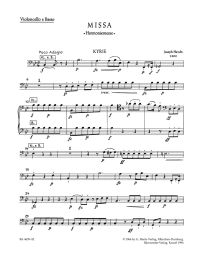 Mass in B-flat major (Harmonie-Messe) (HobXXII:14) (Cello/Bass)