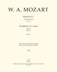 Symphony No.41 in C major (K.551) (Jupiter) (Viola)