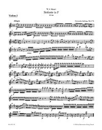 Symphony No.18 in F major (K.130) (Violin I)