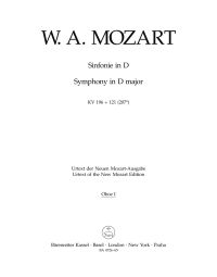 Symphony in D major (K.196/K.121) Overture to La finta giardiniera (Wind Set)