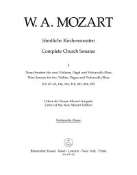 Complete Church Sonatas: Volume 1 (Cello/Bass)