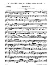 Complete Church Sonatas: Volume 2 (Violin II)