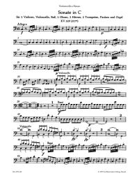 Church Sonatas Vol 3/4 (K.278, 329) (Cello/Double Bass)