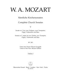 Church Sonatas Volume 5 (K.263) (Violin I)