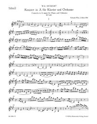 Concerto for Piano No.23 in A major (K.488) (Violin II)