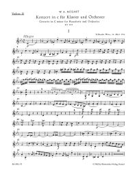 Concerto for Piano No.24 in C minor (K.491) (Violin II)