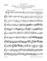 Concerto for Piano No.25 in C major (K.503) (Violin II)