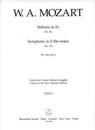 Symphony No.26 in E-flat major (K.184) (Violin I)