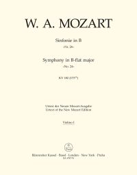 Symphony No.24 in B-flat major (K.182) (Violin I)