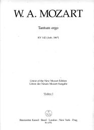 Tantum ergo in B-flat (K.142) (Violin I)